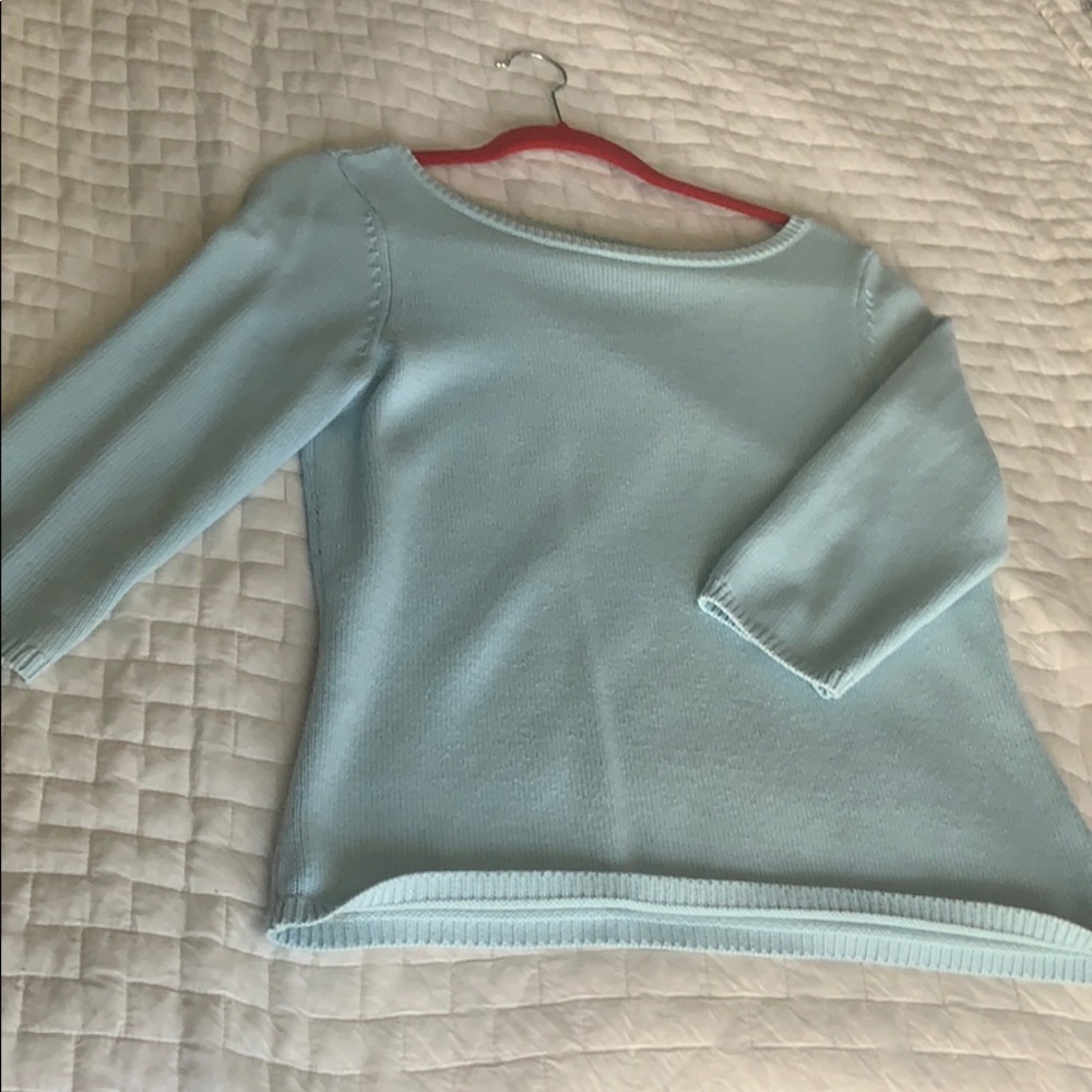 Blue cotton sweater
